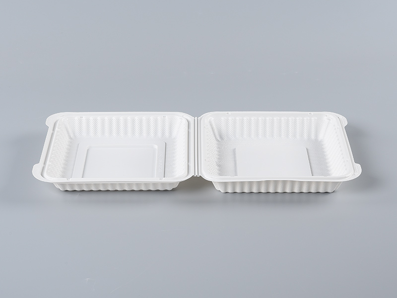 White 991(9inch) / 45oz PP Hinger Container