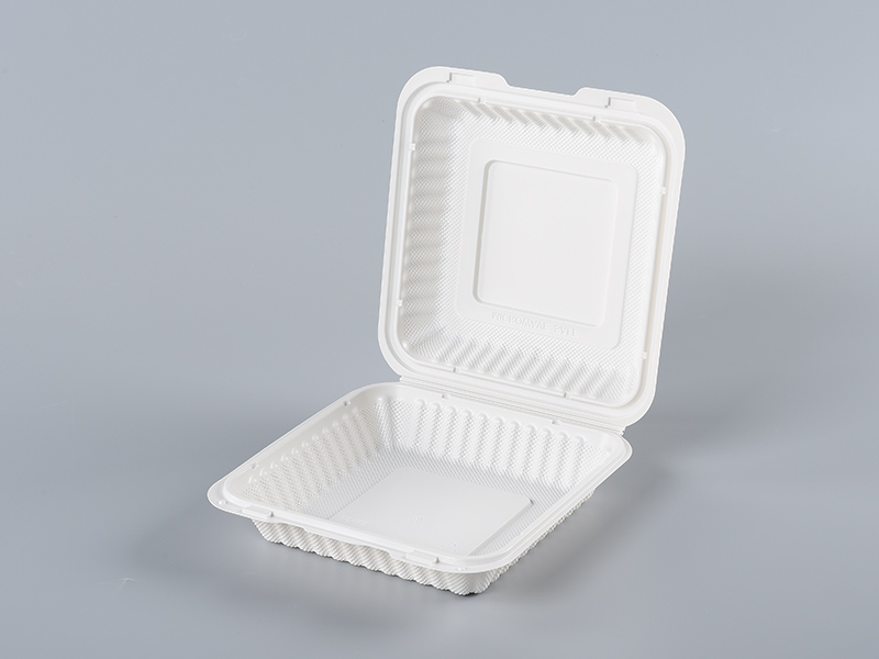 White 881(8inch) / 36oz PP Hinger Container