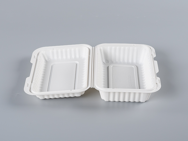 White 205 / 36oz Rectangle PP Hinger Container