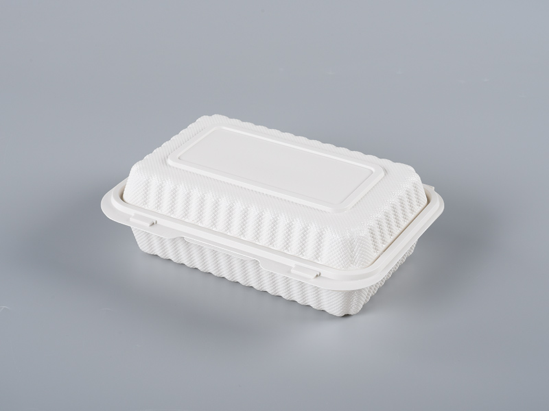 White 205 / 36oz Rectangle PP Hinger Container