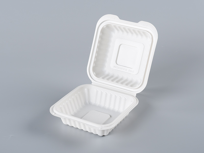 White 225(6inch) / 18oz PP Hinger Container